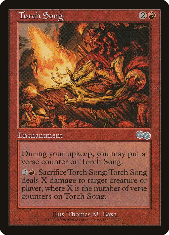 1998 Urza's Saga Torch Song #222 uncommon card image