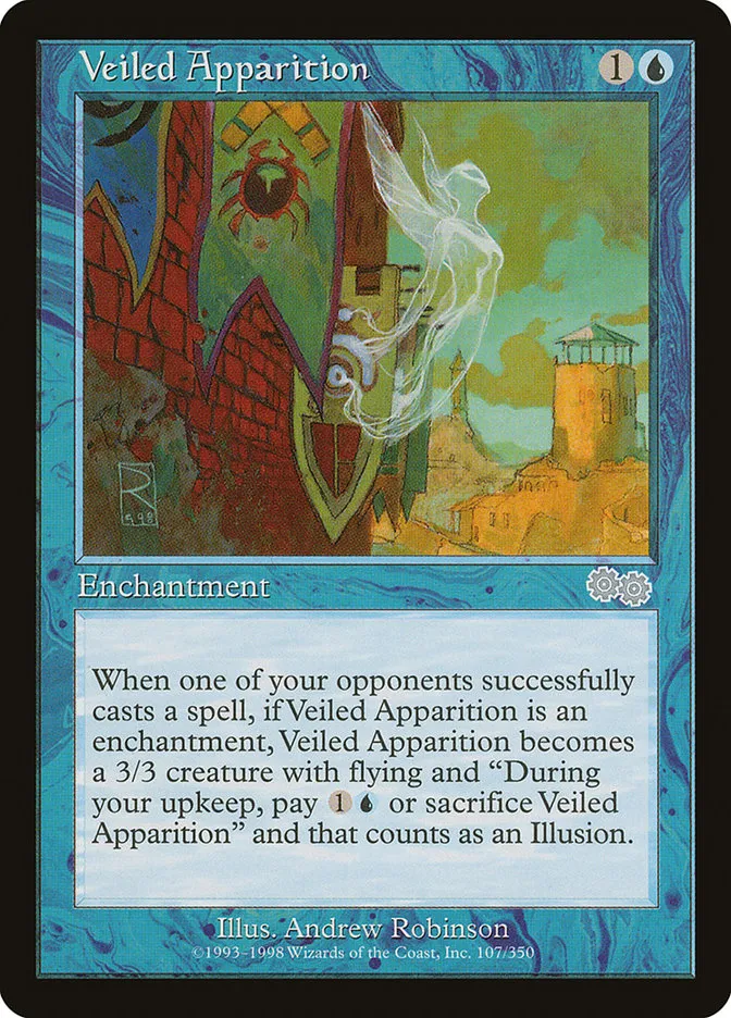 1998 Urza's Saga Veiled Apparition uncommon #107 uncommon card image