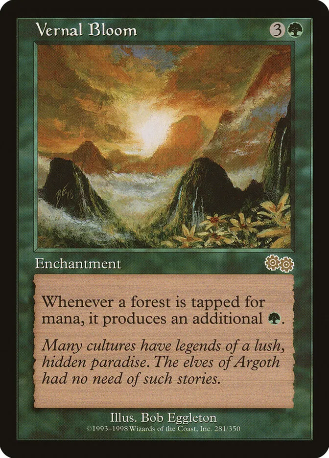 1998 Urza's Saga Vernal Bloom #281 rare card image