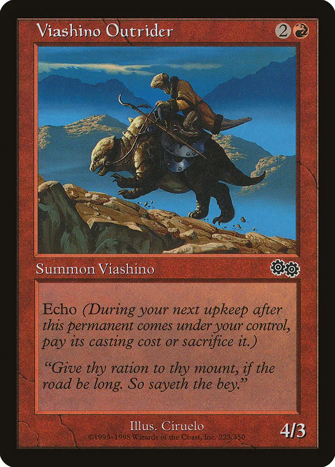 1998 Urza's Saga Viashino Outrider common #223 common card image