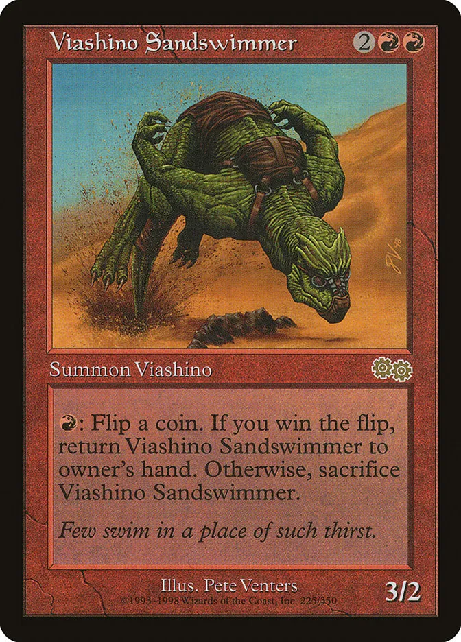 1998 Urza's Saga Viashino Sandswimmer #225 rare card image