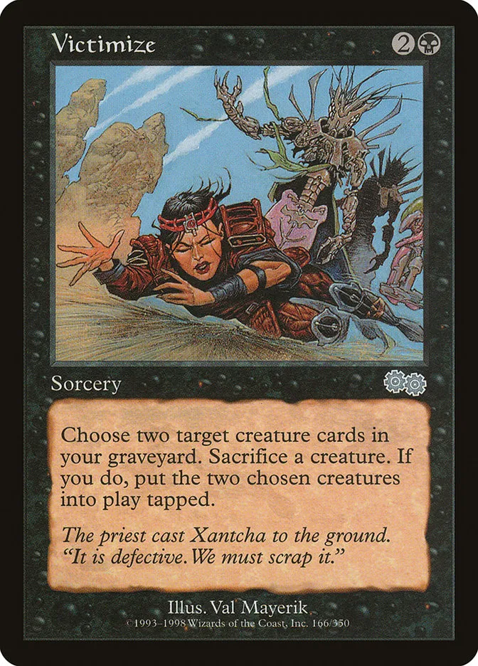 1998 Urza's Saga Victimize uncommon #166 uncommon card image