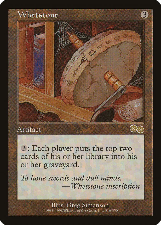 1998 Urza's Saga Whetstone rare #316 rare card image