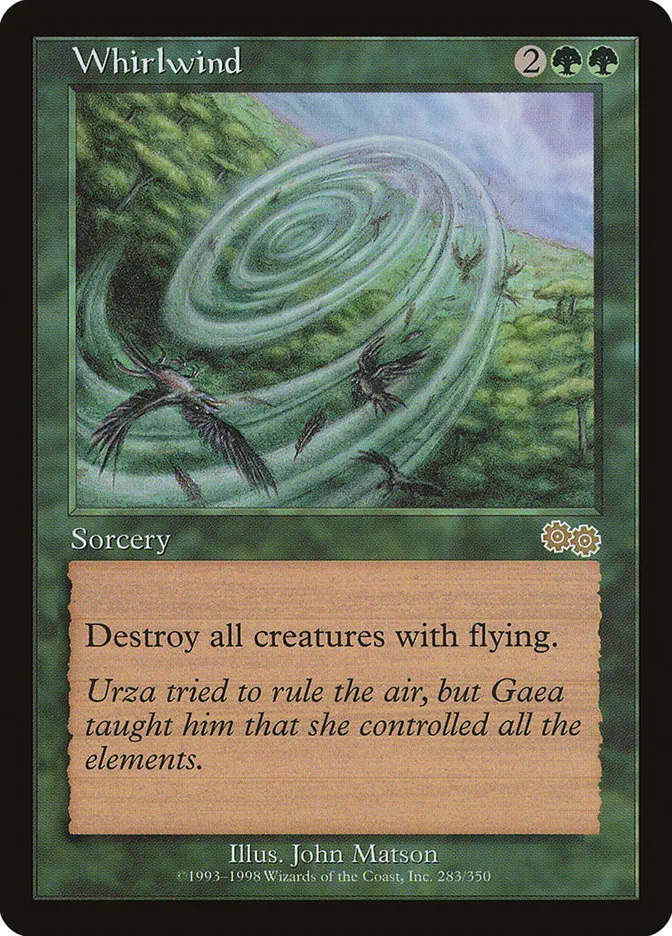 1998 Urza's Saga Whirlwind rare #283 rare card image