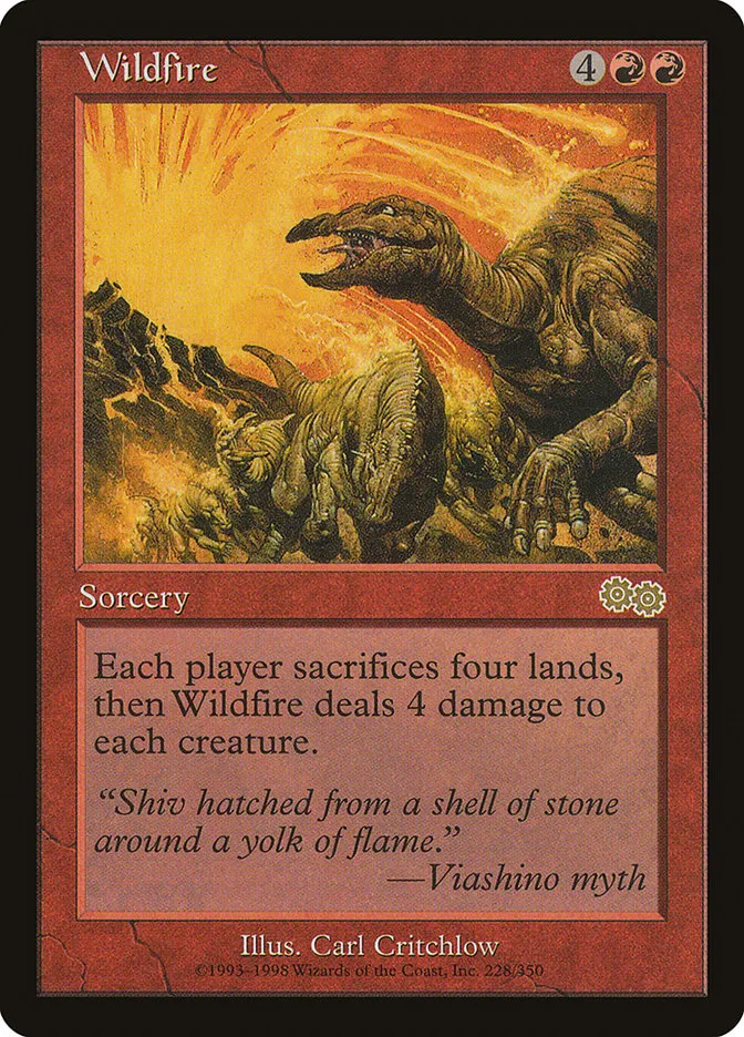 1998 Urza's Saga Wildfire rare #228 rare card image