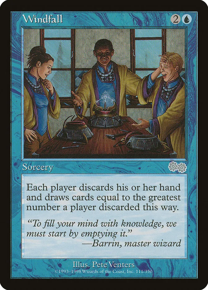 1998 Urza's Saga Windfall uncommon #111 uncommon card image