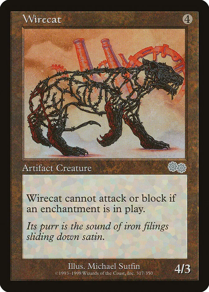 1998 Urza's Saga Wirecat uncommon #317 uncommon card image