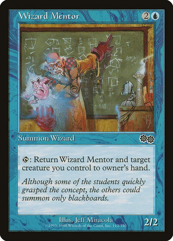 1998 Urza's Saga Wizard Mentor common #112 common card image