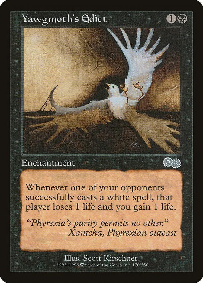1998 Urza's Saga Yawgmoth's Edict #170 uncommon card image