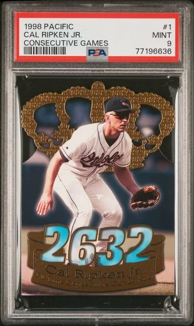1998 Pacific Consecutive Games Cal Ripken Jr. #1 card image