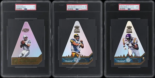 1998 Pacific Cramer's Choice Jumbo Collection Graded Peyton Manning, Randy Moss, Kurt Warner #3 card image