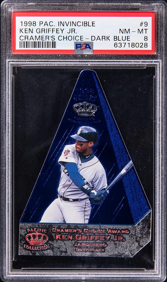1998 Pacific Invincible Cramer's Choice Dark Blue Ken Griffey Jr. #9 card image