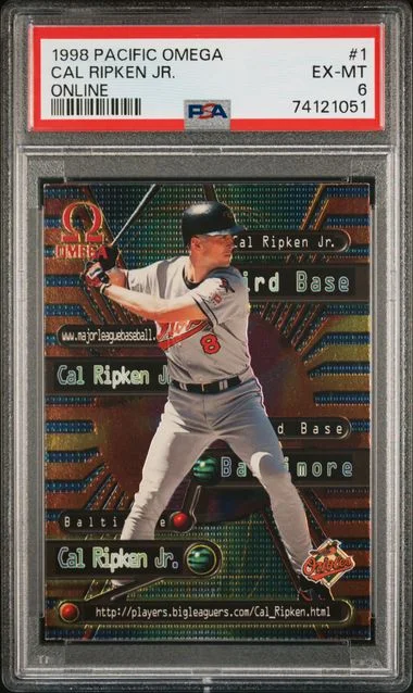 1998 Pacific Omega Online Cal Ripken Jr. #1 card image