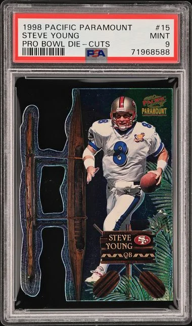 1998 Pacific Paramount Pro Bowl Die-Cuts Pro Bowl Die-Cuts Steve Young #15 card image