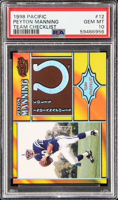 1998 Pacific Team Checklist Peyton Manning #12 card image