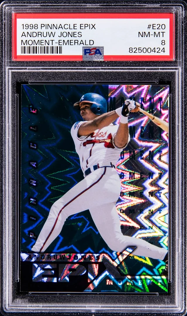 1998 Pinnacle Andruw Jones Epix Moment Emerald #E20 card image