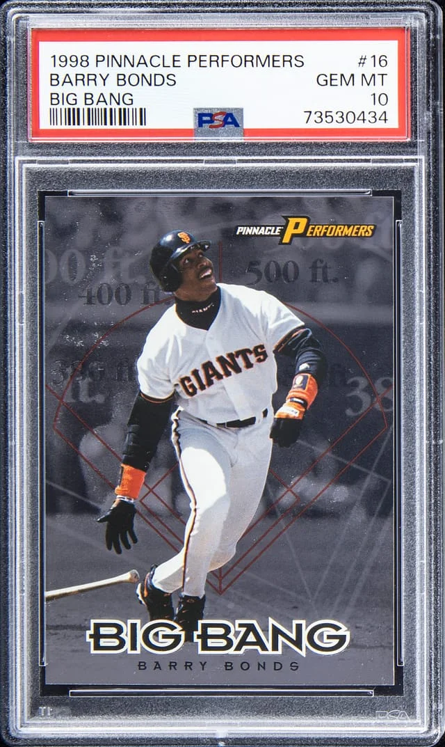 1998 Pinnacle Barry Bonds Performers Big Bang #16 card image