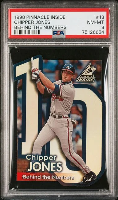 1998 Pinnacle Chipper Jones Inside Behind The Numbers #18 card image