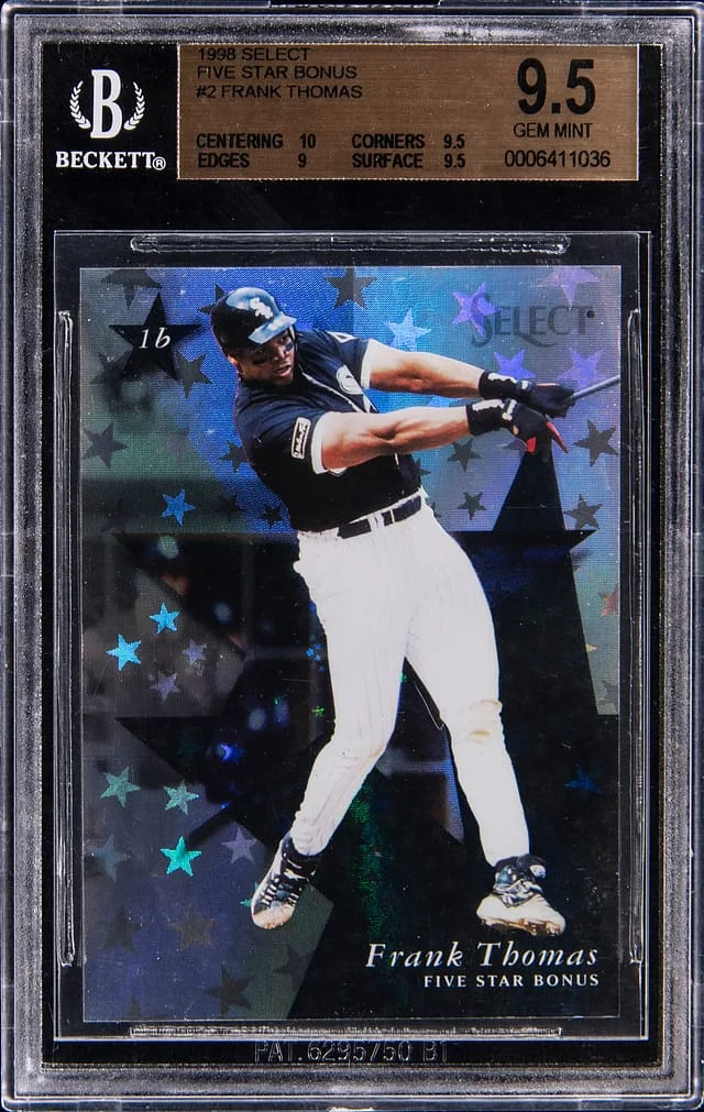 1998 Pinnacle Frank Thomas Select Five Star Bonus #2 card image