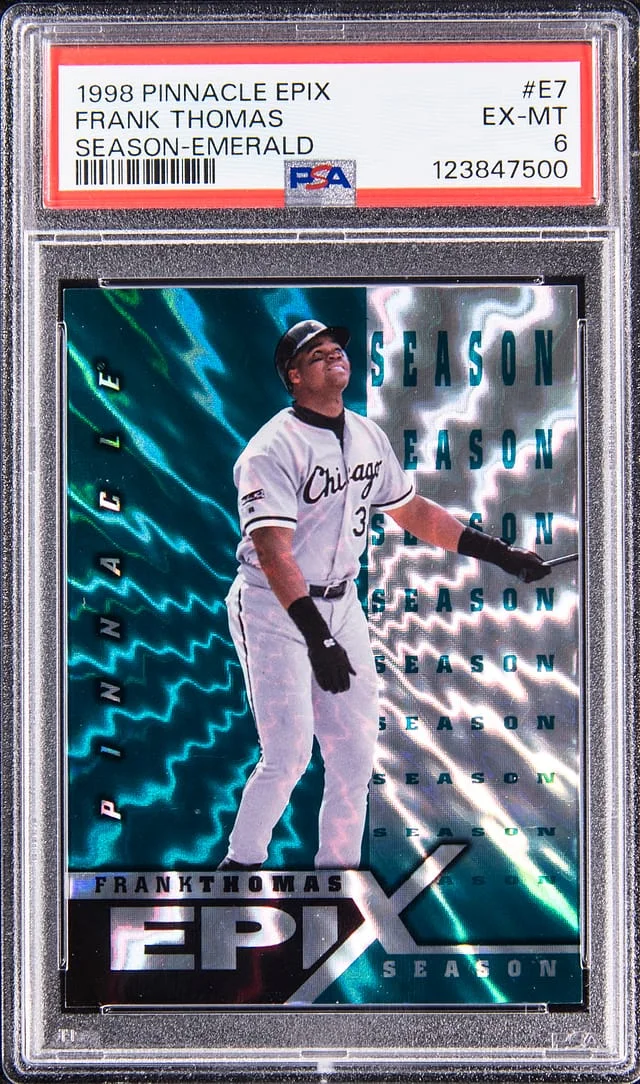 1998 Pinnacle Frank Thomas Epix Season Emerald #E7 card image