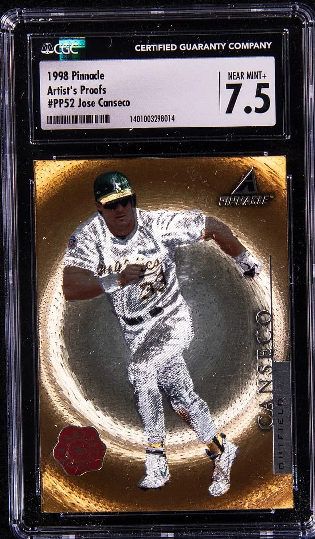 1998 Pinnacle Jose Canseco Artist's Proofs #PP52 card image