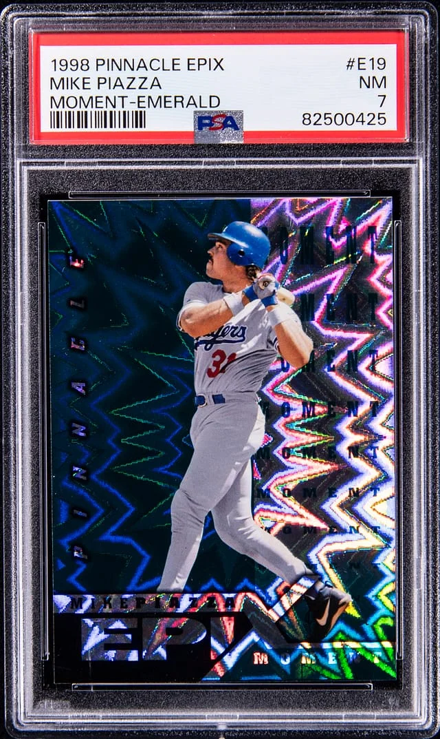 1998 Pinnacle Mike Piazza Epix Moment Emerald #E19 card image