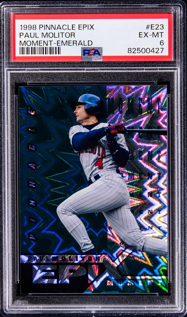 1998 Pinnacle Paul Molitor Epix Moment Emerald #E23 card image