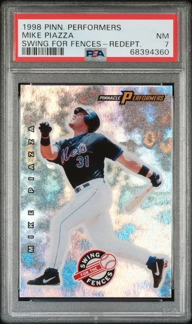 1998 Pinnacle Performers Swing For Fences Redeption Mike Piazza #no-number card image