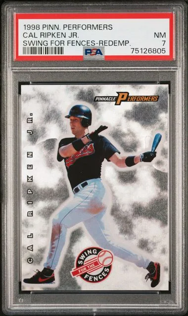 1998 Pinnacle Performers Swing For The Fences Redemption Cal Ripken Jr. #no-number card image
