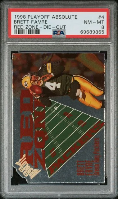 1998 Playoff Absolute Brett Favre Red Zone Die-Cut #4 card image