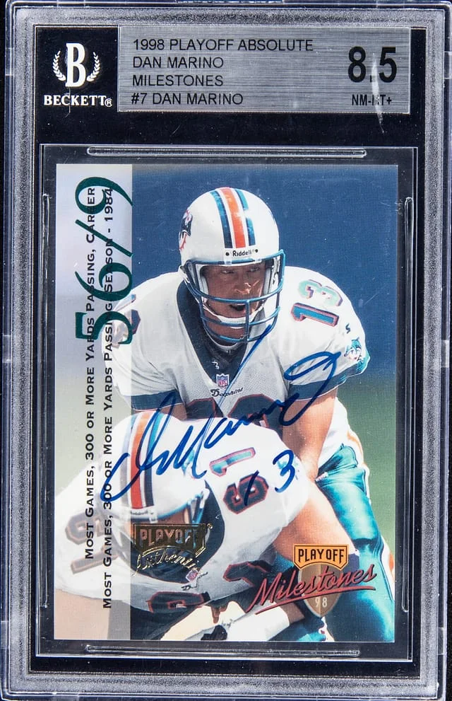 1998 Playoff Absolute Dan Marino Milestones #7 card image