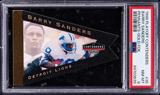 1998 Playoff Contenders Barry Sanders Pennants Gold Foil #35 card image
