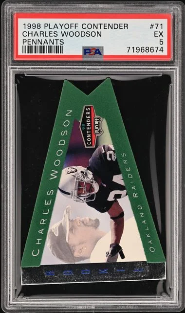 1998 Playoff Contenders Charles Woodson Pennants Pennants #71 card image