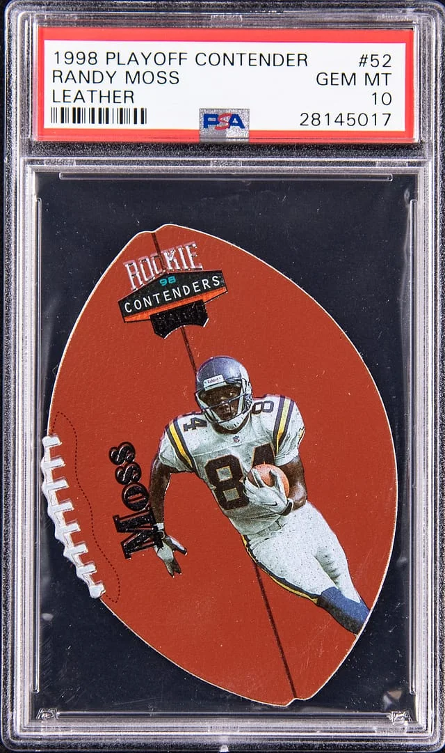 1998 Playoff Contenders Randy Moss Leather #52 card image