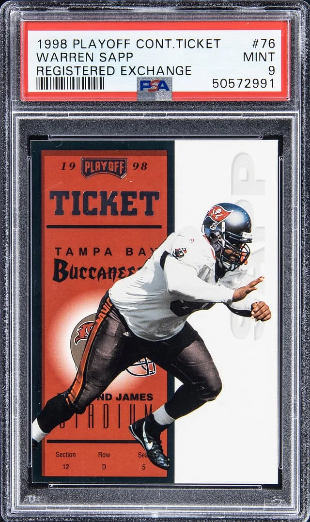 1998 Playoff Contenders Warren Sapp Ticket Registered Exchange #76 card image