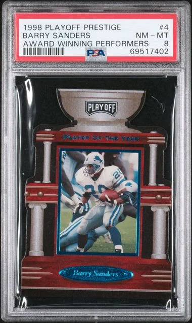 1998 Playoff Prestige Barry Sanders Award Winning Performers #4 card image