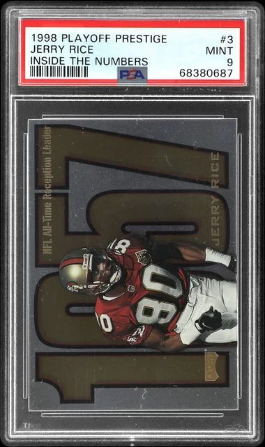 1998 Playoff Prestige Jerry Rice Inside The Numbers #3 card image