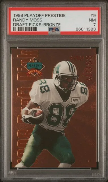 1998 Playoff Prestige Randy Moss Draft Picks Bronze #9 card image