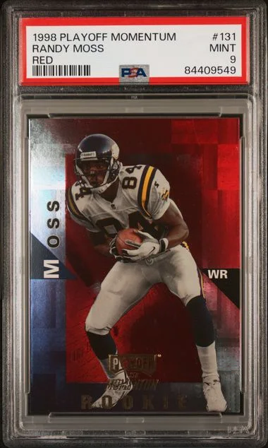 1998 Playoff Randy Moss Momentum Red #131 card image