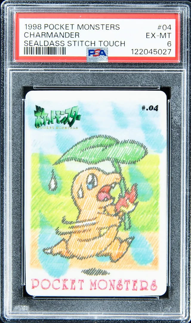 1998 Pocket Monsters Sealdass Stitch Touch Charmander #04 card image