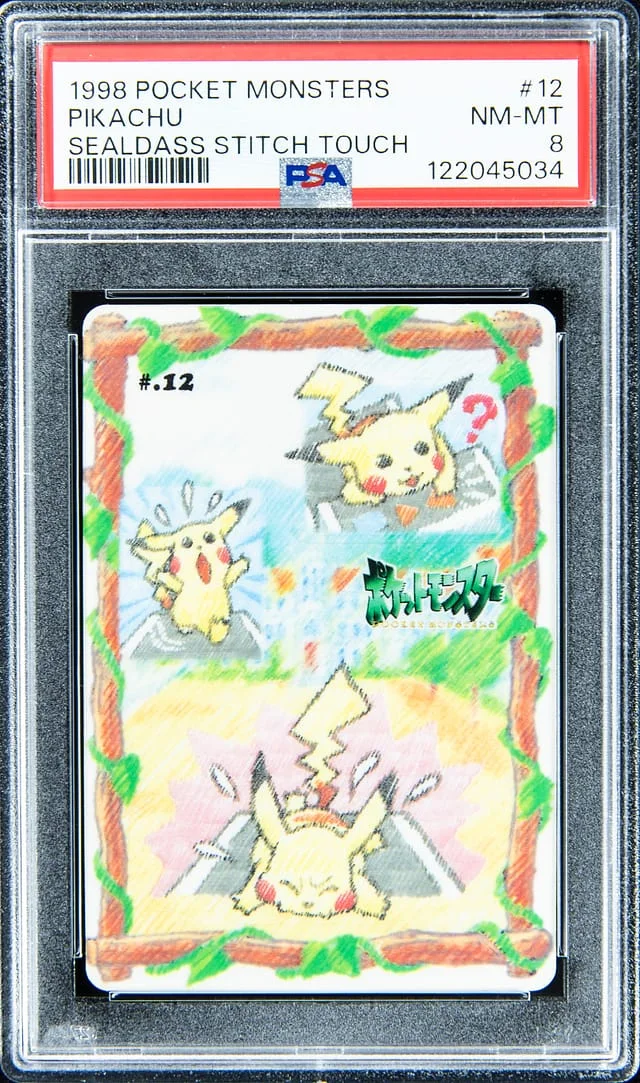1998 Pocket Monsters Sealdass Stitch Touch Pikachu #12 card image