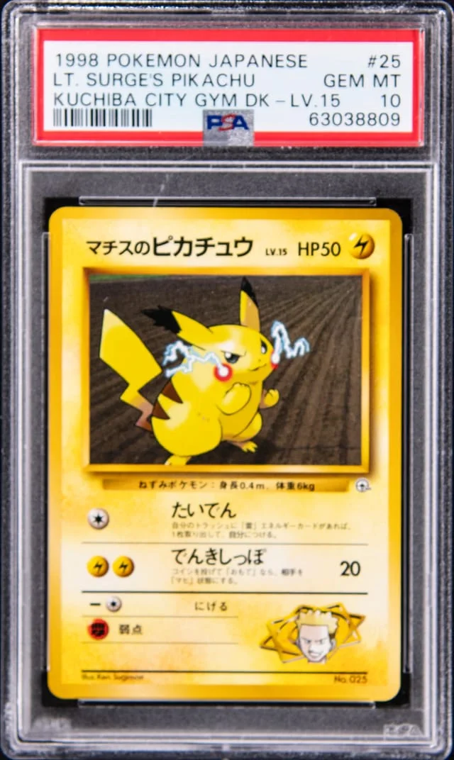 1998 Pokemon Japanese Kuchiba City Gym Deck - Lv. 15 Lt. Surge's Pikachu #25 card image