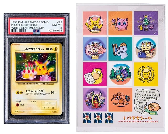 1998 Pokemon Japanese Promo White Star Second Anniversary Birthday Pikachu #25 card image