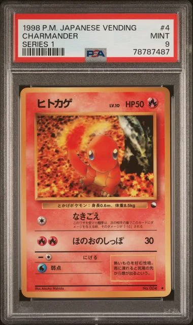 1998 Pokemon Japanese Vending Series 1 Charmander #4 card image