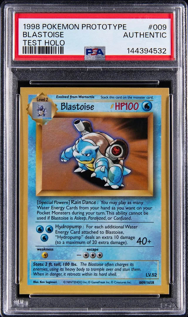 1998 Pokemon Prototype Test Holo Blastoise - Magic: the Gathering Art on Reverse #009 card image