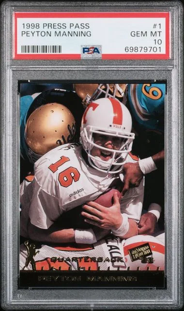 1998 Press Pass Peyton Manning #1 card image