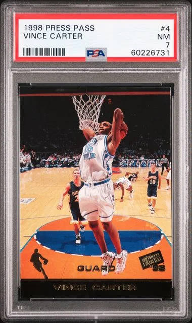 1998 Press Pass Vince Carter #4 card image