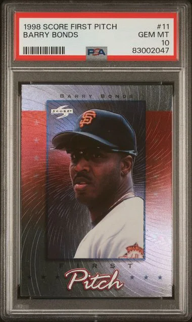 1998 Score Barry Bonds First Pitch #11 card image