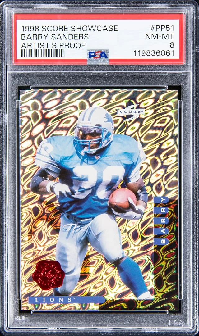 1998 Score Barry Sanders Showcase Artist's Proof #PP51 card image