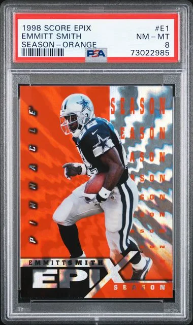 1998 Score Emmitt Smith Epix Season Orange #E1 card image